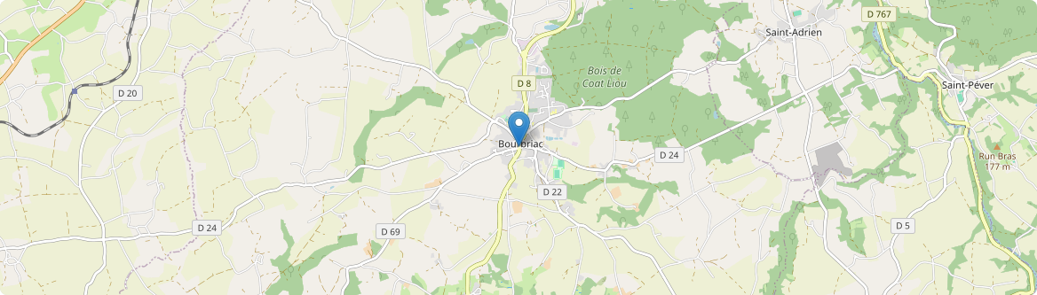 Bourbriac - Carte