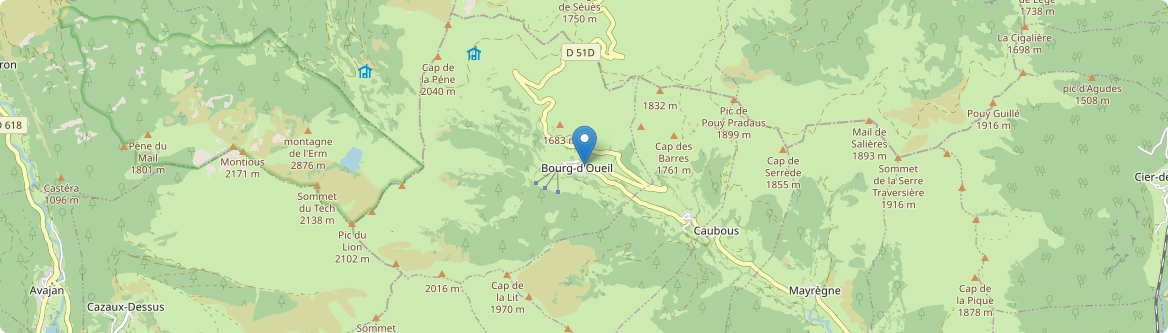 Bourg-d'Oueil - Carte