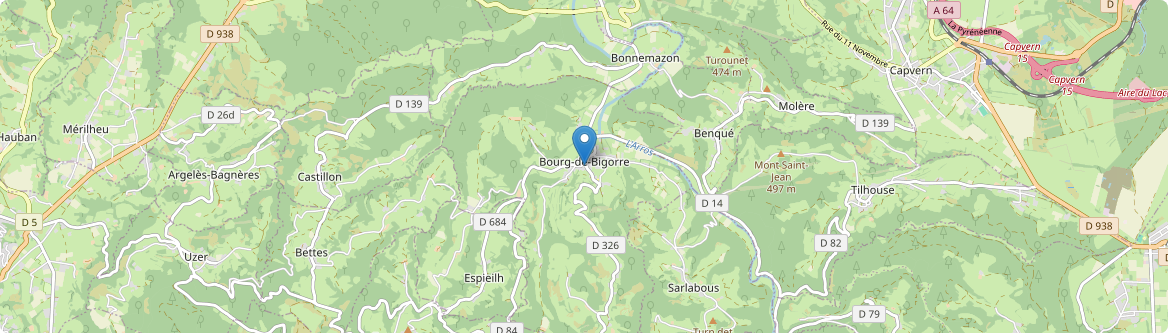 Bourg-de-Bigorre - Carte