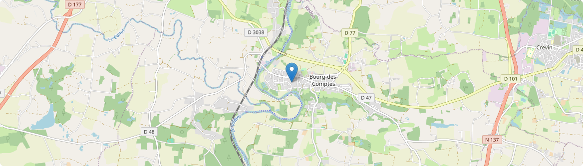 Bourg-des-Comptes - Carte