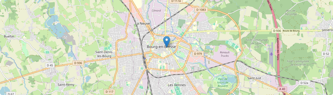 Bourg-en-Bresse - Carte