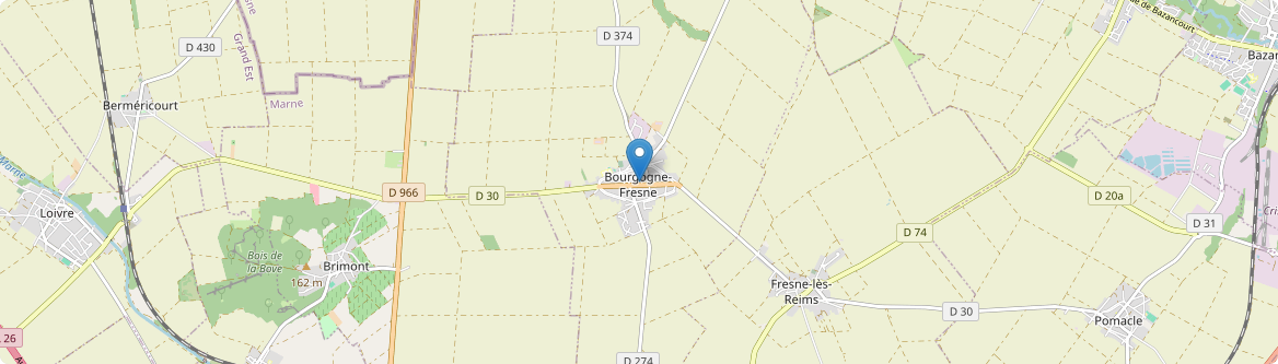 Bourgogne-Fresne - Carte