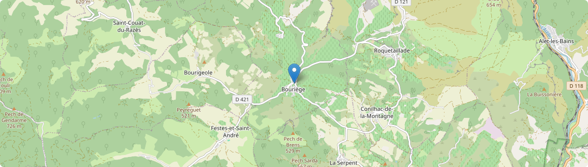 Bouriège - Carte