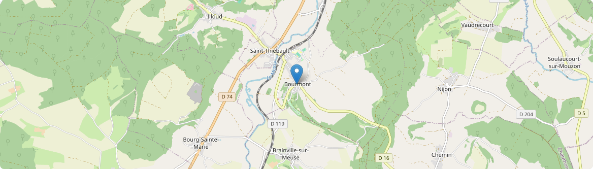Bourmont-entre-Meuse-et-Mouzon - Carte