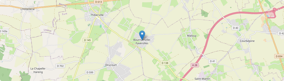Bournainville-Faverolles - Carte