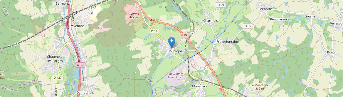 Bourogne - Carte