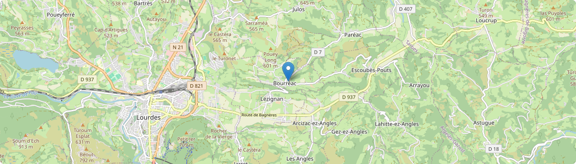 Bourréac - Carte