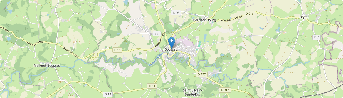 Boussac - Carte