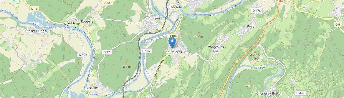 Boussières - Carte