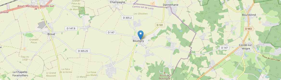 Boutigny-Prouais - Carte