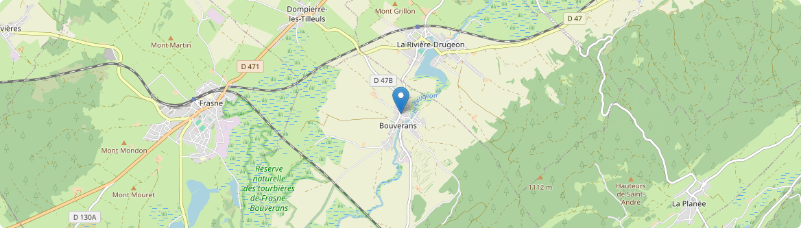 Bouverans - Carte