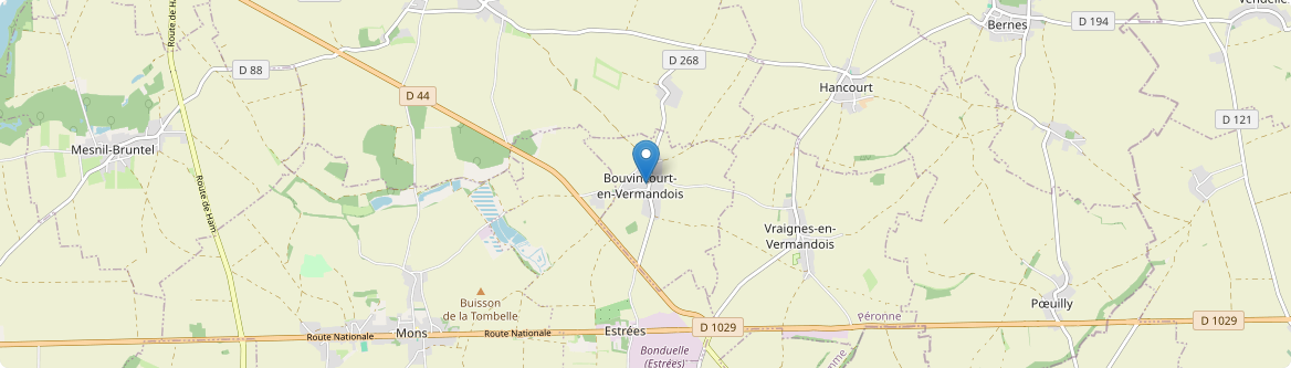 Bouvincourt-en-Vermandois - Carte