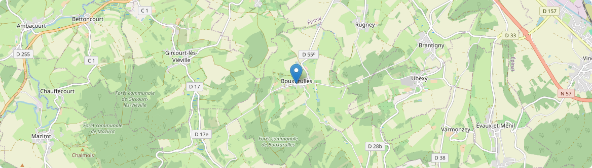 Bouxurulles - Carte