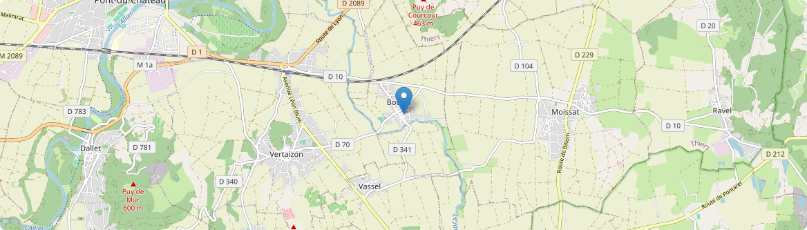 Bouzel - Carte