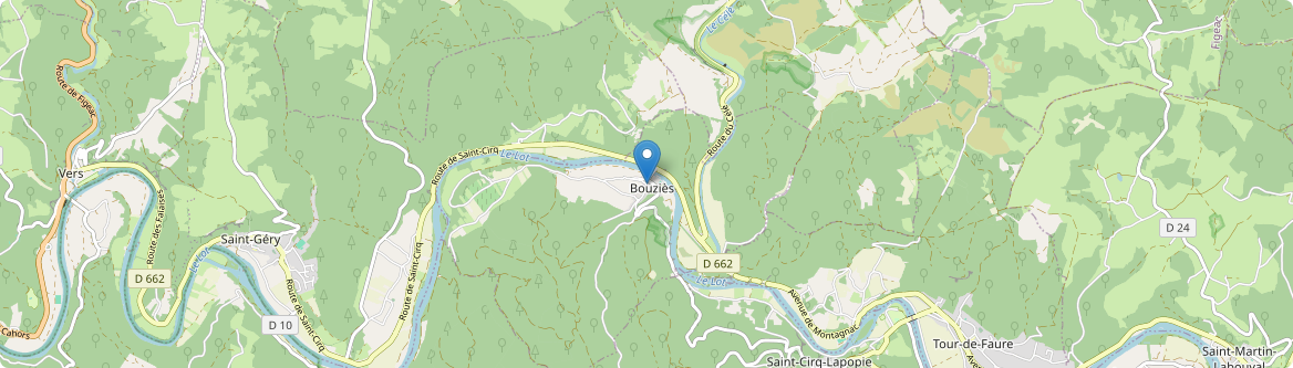 Bouziès - Carte