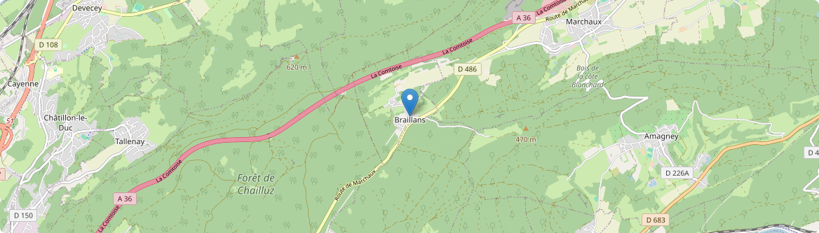 Braillans - Carte