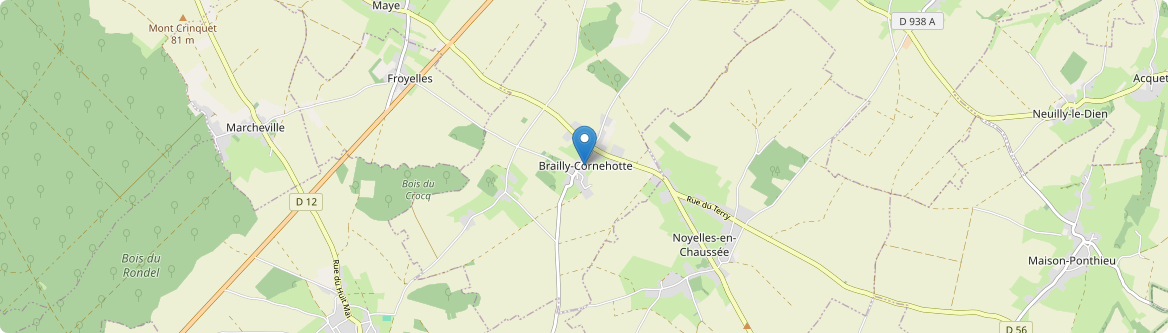 Brailly-Cornehotte - Carte