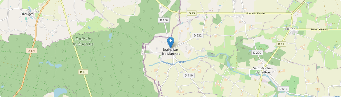 Brains-sur-les-Marches - Carte