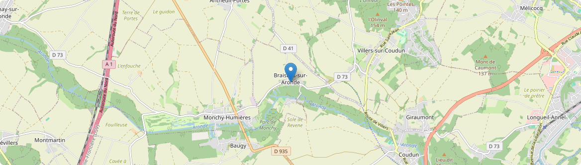 Braisnes-sur-Aronde - Carte
