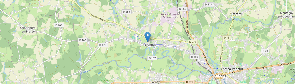 Branges - Carte