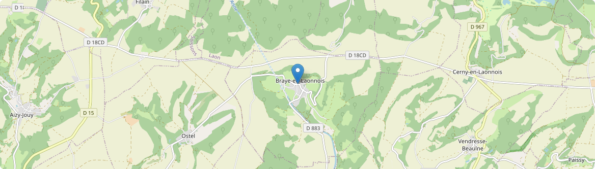 Braye-en-Laonnois - Carte