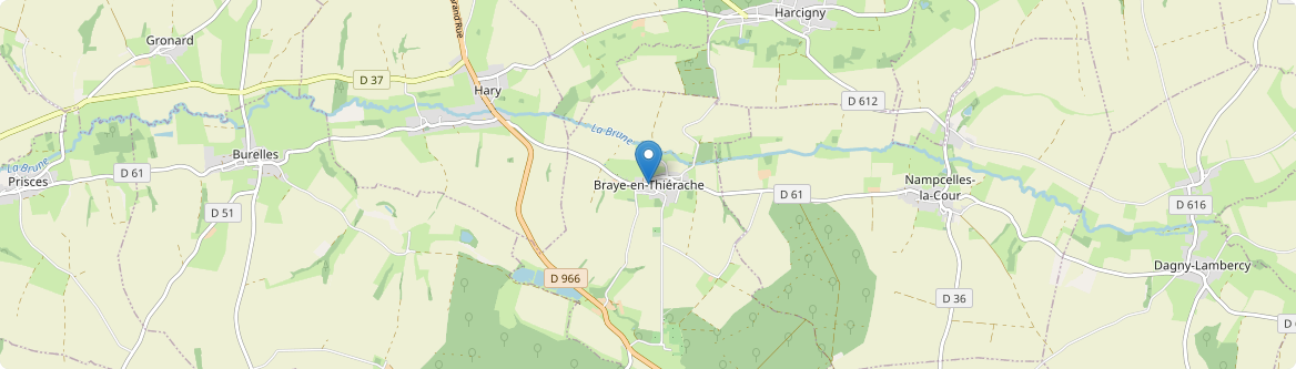 Braye-en-Thiérache - Carte