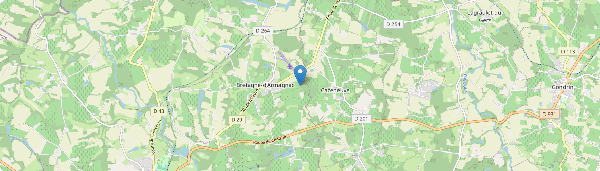 Bretagne-d'Armagnac - Carte