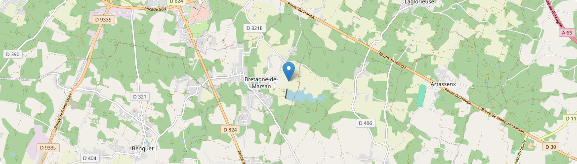 Bretagne-de-Marsan - Carte