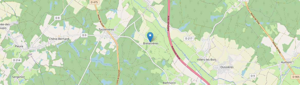 Bretenières - Carte