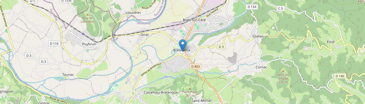 Bretenoux - Carte