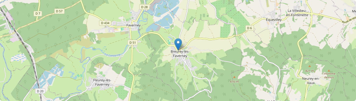 Breurey-lès-Faverney - Carte