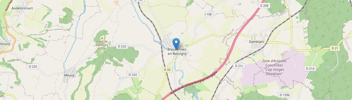 Breuvannes-en-Bassigny - Carte
