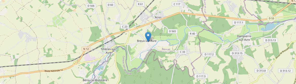 Breux-sur-Avre - Carte