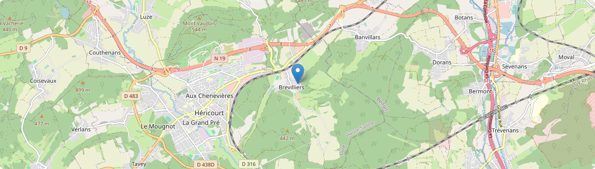 Brevilliers - Carte