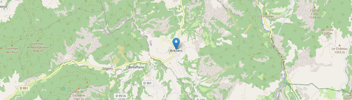 Bréziers - Carte