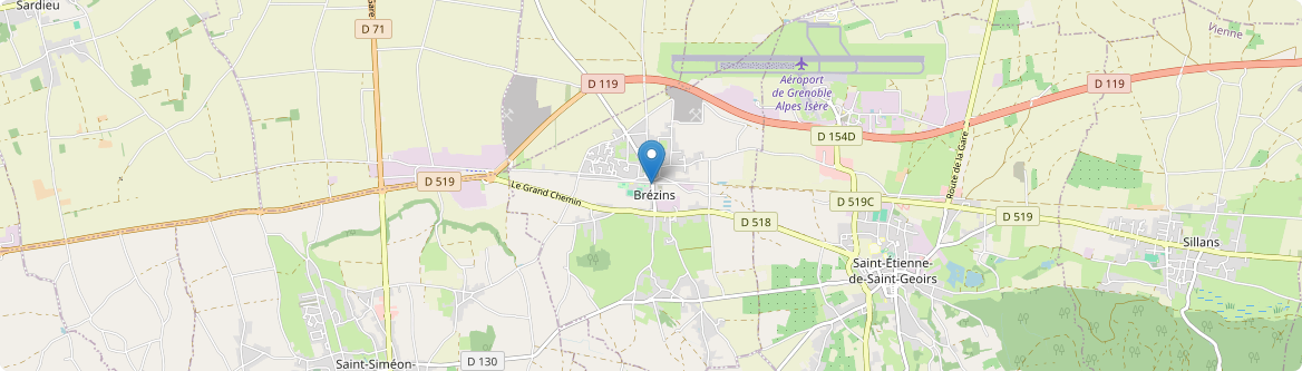 Brézins - Carte
