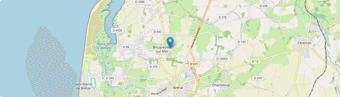Bricqueville-sur-Mer - Carte