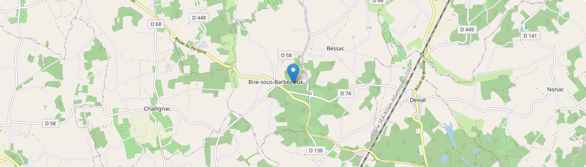 Brie-sous-Barbezieux - Carte