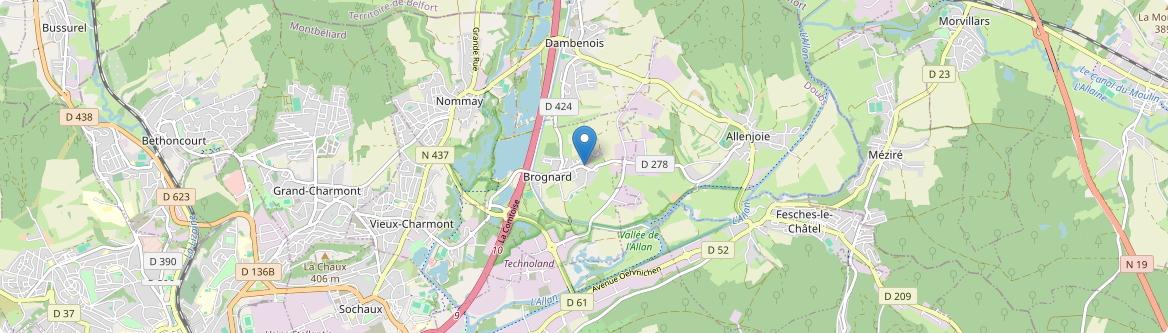 Brognard - Carte