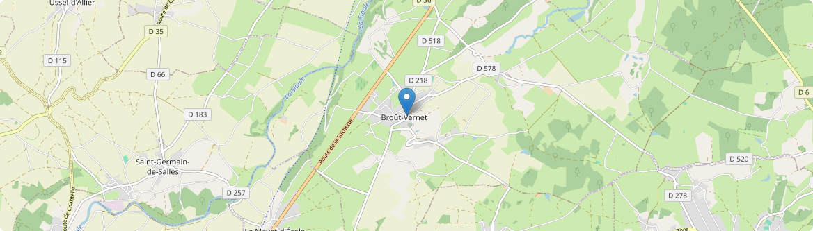 Broût-Vernet - Carte