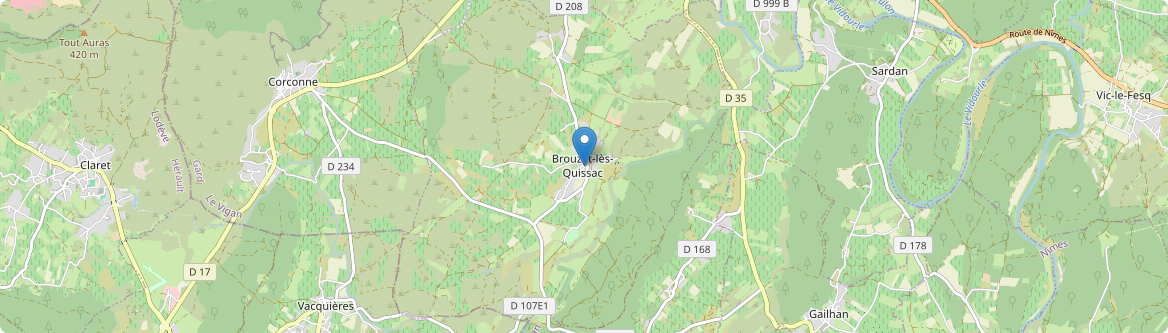 Brouzet-lès-Quissac - Carte