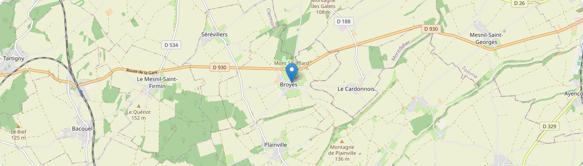 Broyes - Carte