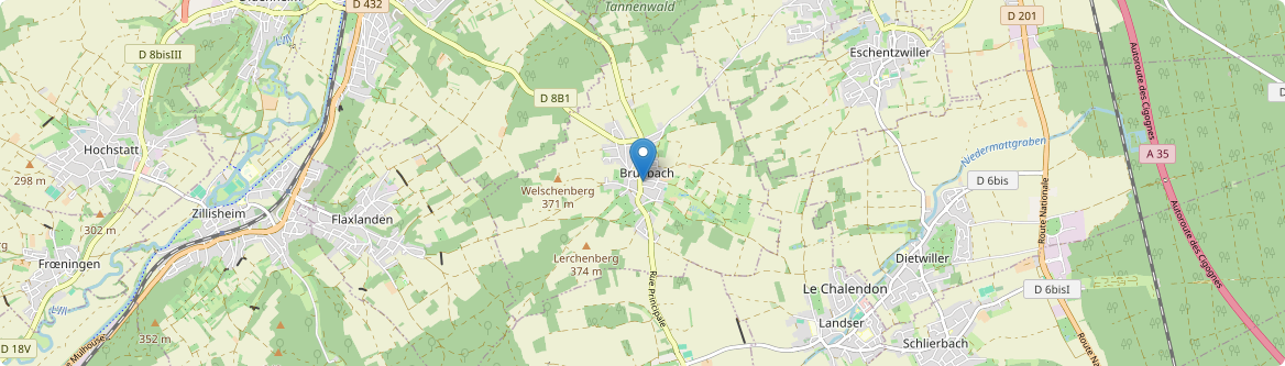Bruebach - Carte