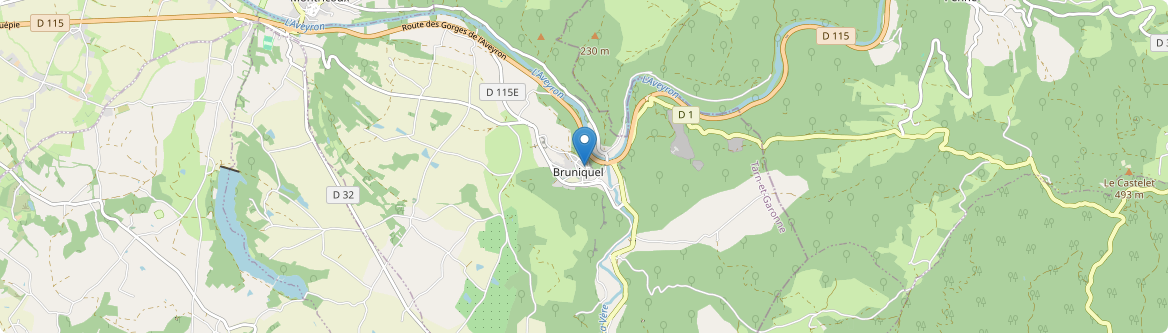 Bruniquel - Carte