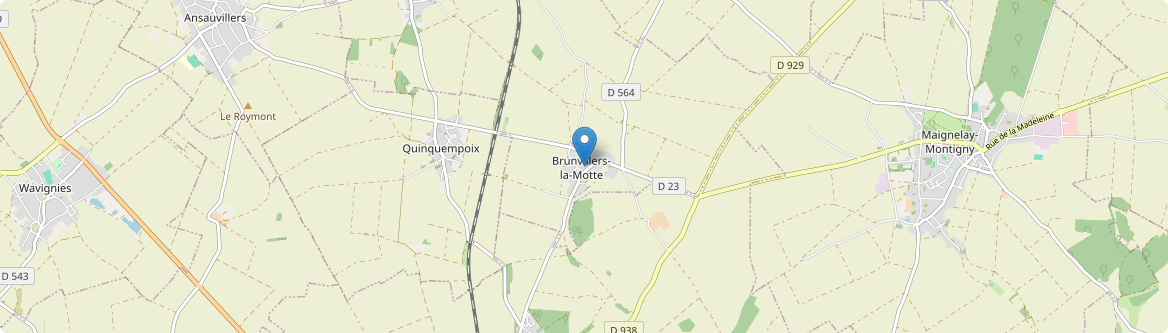 Brunvillers-la-Motte - Carte