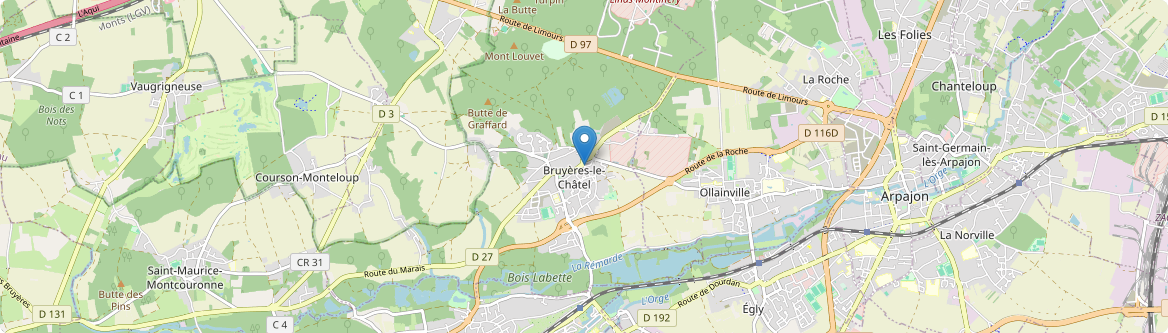 Bruyères-le-Châtel - Carte