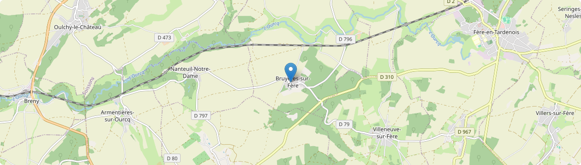 Bruyères-sur-Fère - Carte