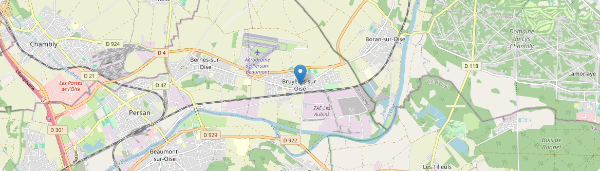 Bruyères-sur-Oise - Carte
