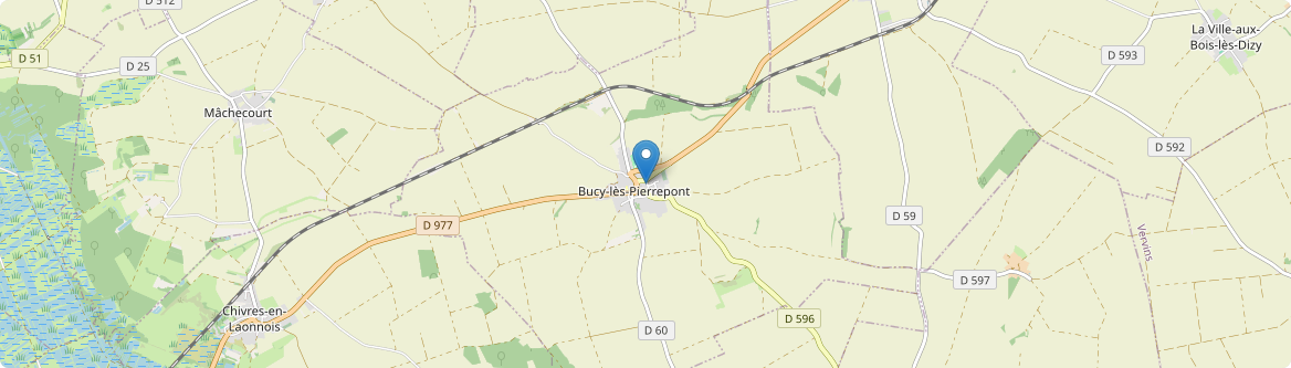 Bucy-lès-Pierrepont - Carte