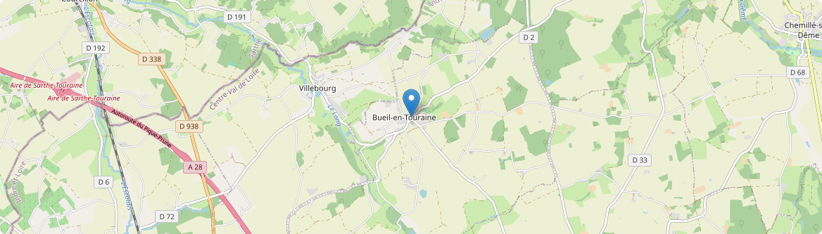 Bueil-en-Touraine - Carte